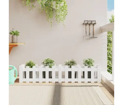 Dārza Puķu Kaste, Žoga Dizains, 150X30X30 Cm, Priedes Masīvkoks Vidaxl