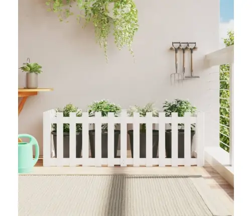 Dārza Puķu Kaste, Žoga Dizains, 150X50X50 Cm, Priedes Masīvkoks Vidaxl