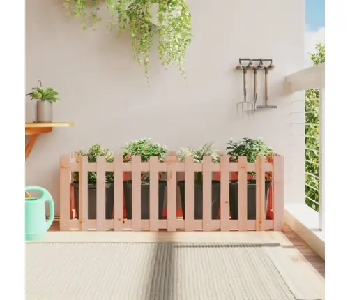 Dārza Puķu Kaste, Žoga Dizains, 150X50X50 Cm, Egles Masīvkoks Vidaxl