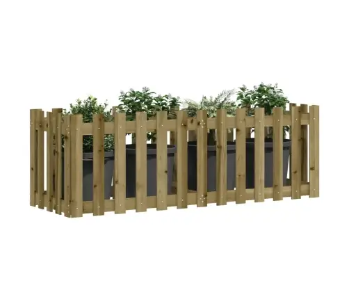 Dārza Puķu Kaste, Žoga Dizains, 150X50X50 Cm, Impregnēta Priede Vidaxl