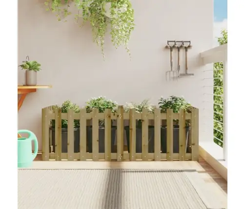 Dārza Puķu Kaste, Žoga Dizains, 150X50X50 Cm, Impregnēta Priede Vidaxl