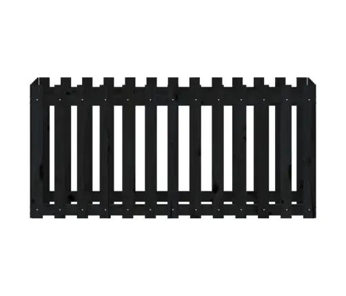 Sodo Lovelis, Juodas, 150X50X70cm Pušis, Tvorelės Dizaino