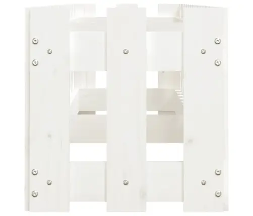 Sodo Lovelis, Baltas, 200X30X30cm Pušis, Tvorelės Dizaino