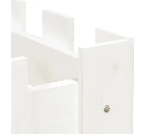 Sodo Lovelis, Baltas, 200X30X30cm Pušis, Tvorelės Dizaino