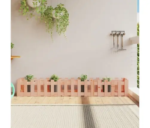 Dārza Puķu Kaste, Žoga Dizains, 200X30X30 Cm, Egles Masīvkoks Vidaxl