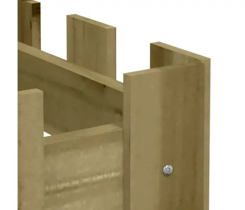 Dārza Puķu Kaste, Žoga Dizains, 200X30X30 Cm, Impregnēta Priede Vidaxl