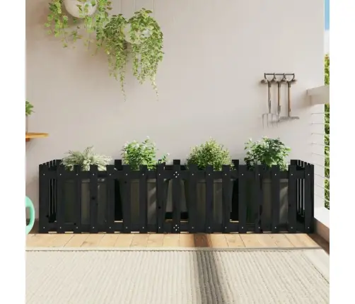 Aia Disainiga Kõrgendatud Taimelava, Must, 200X50X50 cm Mänd
