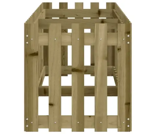 Sodo Lovelis, 200X50X50cm Impregnuota Pušis, Tvorelės Dizaino