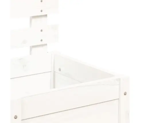 Dārza Puķu Kaste, Balta, 39X39,5X114 Cm, Priedes Masīvkoks Vidaxl