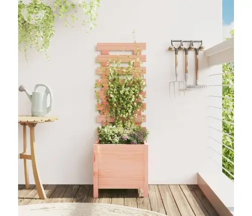 Dārza Puķu Kaste, Balta, 39X39,5X114 Cm, Egles Masīvkoks Vidaxl