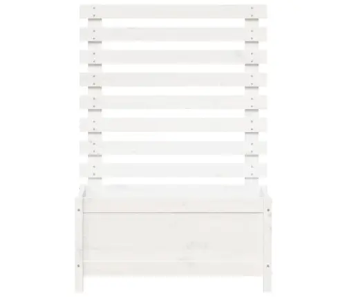 Dārza Puķu Kaste, Balta, 79X39,5X114 Cm, Priedes Masīvkoks Vidaxl