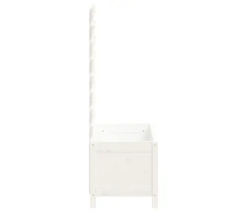 Dārza Puķu Kaste, Balta, 79X39,5X114 Cm, Priedes Masīvkoks Vidaxl