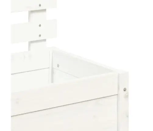 Dārza Puķu Kaste, Balta, 79X39,5X114 Cm, Priedes Masīvkoks Vidaxl