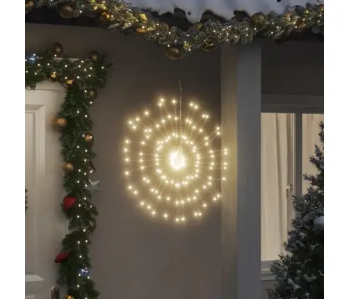 Kalėdiniai Šviestuvai Fejerverkai, 4Vnt., Šilti Balti, 140 Led