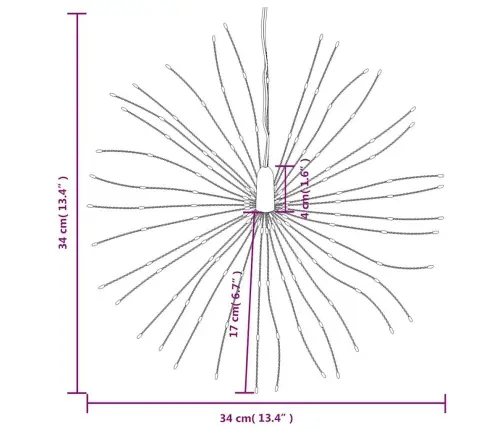 Jõulutuli 140 cm Ledid, Sinine, 17 Cm