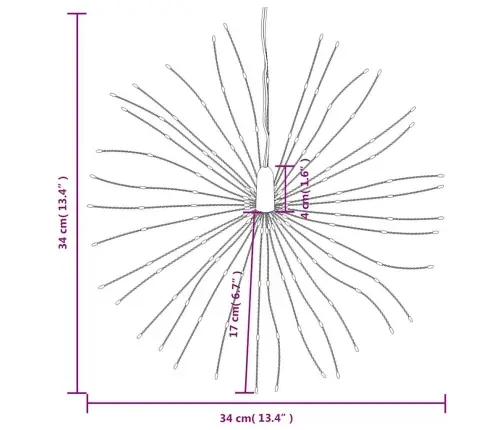 Jõulutuli 140 cm Ledid, Mitmevärviline, 17 Cm