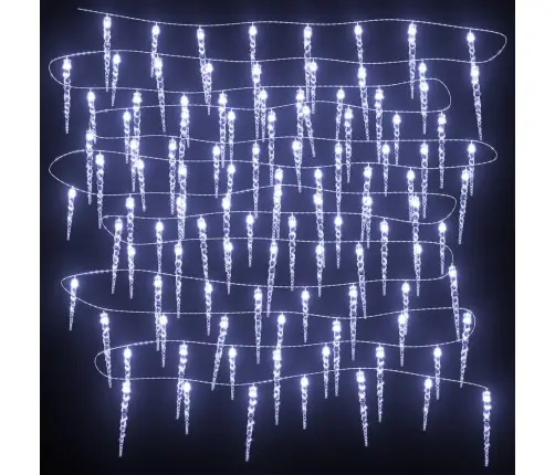 Ziemassvētku Lampiņas Lāsteku Formā, 200 Led, 20 M, Pvc, Akrils Vidaxl