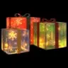Izgaismotas Ziemassvētku Dāvanas, 3 Gab., 64 Led, Silti Baltas Vidaxl