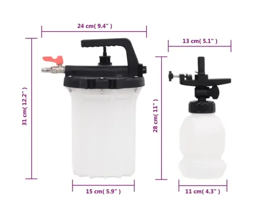 Bremžu Atgaisotājs, Melns Un Balts, 3 L Vidaxl