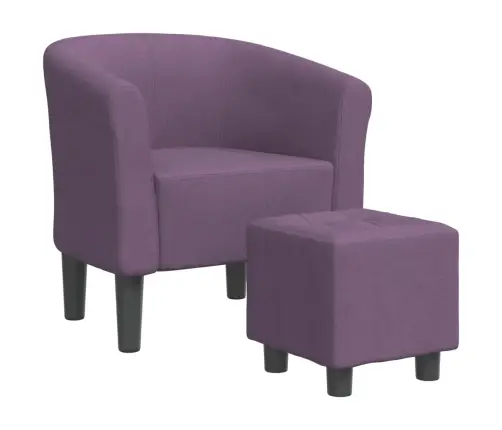 Krėslas Su Pakoja, Violetinės Spalvos, Audinys