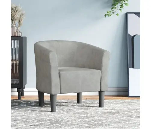 Atpūtas Krēsls, Gaiši Pelēks Samts Vidaxl