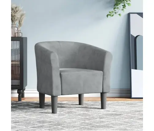 Atpūtas Krēsls, Tumši Pelēks Samts Vidaxl