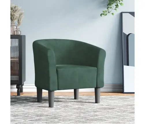 Atpūtas Krēsls, Tumši Zaļš Samts Vidaxl