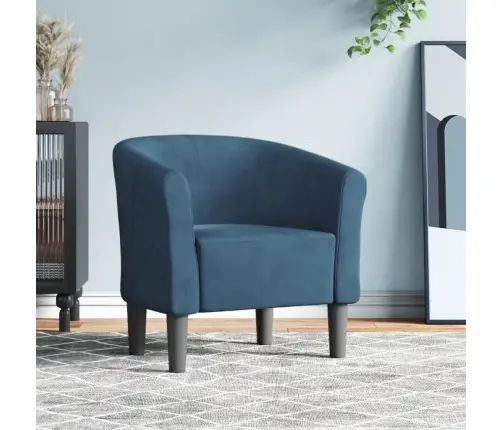 Krėslas, Tamsiai Mėlynos Spalvos, Aksomas