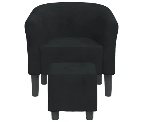 Atpūtas Krēsls Ar Kājsoliņu, Melns Samts Vidaxl