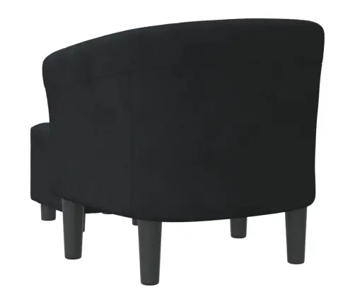 Atpūtas Krēsls Ar Kājsoliņu, Melns Samts Vidaxl