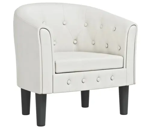 Krėslas, Baltos Spalvos, Dirbtinė Oda