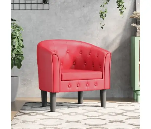 Klubkrēsls, Sarkana Mākslīgā Āda Vidaxl