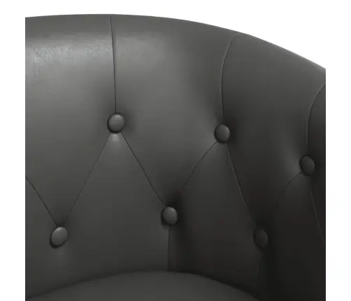 Klubkrēsls Ar Kāju Soliņu, Pelēka Mākslīgā Āda Vidaxl