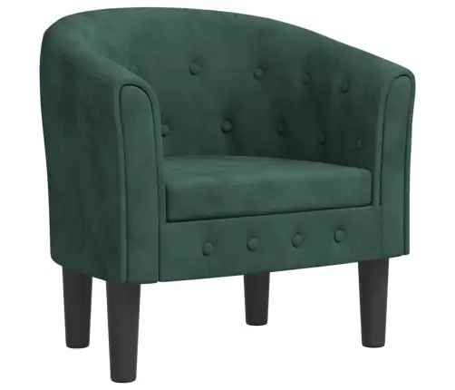 Atpūtas Krēsls, Tumši Zaļš Samts Vidaxl