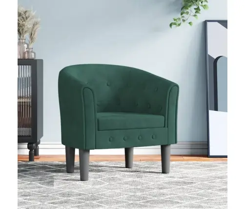 Atpūtas Krēsls, Tumši Zaļš Samts Vidaxl