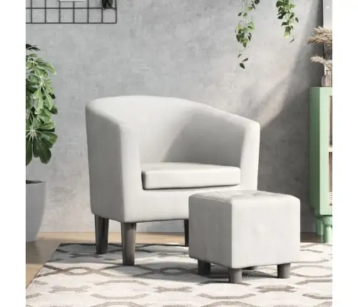 Krėslas Su Pakoja, Baltos Spalvos, Dirbtinė Oda