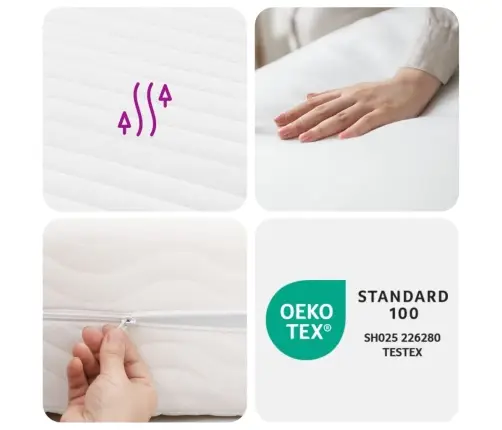 Putu Matracis, Balts, 90X190 Cm, 7 Zonas, Cietība 20 Ild Vidaxl