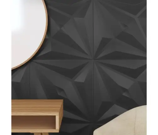 Sienas Paneļi, 24 Gab., Melni, 50X50 Cm, Xps, 6 M², Zvaigzne Vidaxl