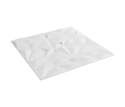 Sienas Paneļi, 12 Gab., Balti, 50X50 Cm, Xps, 3 M², Ametists Vidaxl