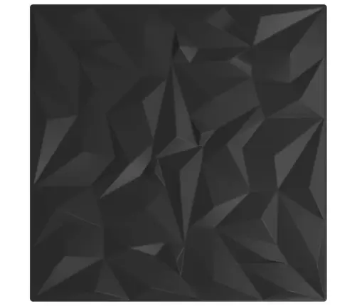 Seinapaneelid 12 Tk, Must, 50 X 50 cm Eps 3 M² Ametüst