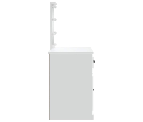 Spoguļgaldiņš Ar Led, Balts, 90X42X132,5 Cm Vidaxl