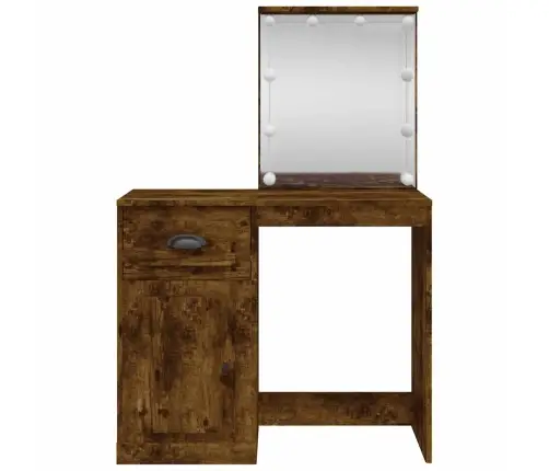 Kosmetinis Staliukas Su Led Lemputėmis, Dūminis, 90X42X132,5Cm