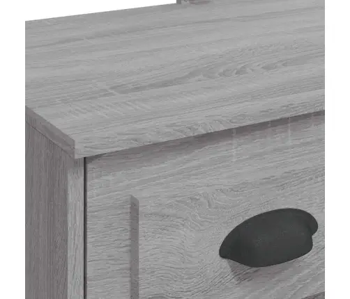 Led-Valgustusega Tualettlaud, Hall Sonoma Tamm, 90X42X132,5 Cm