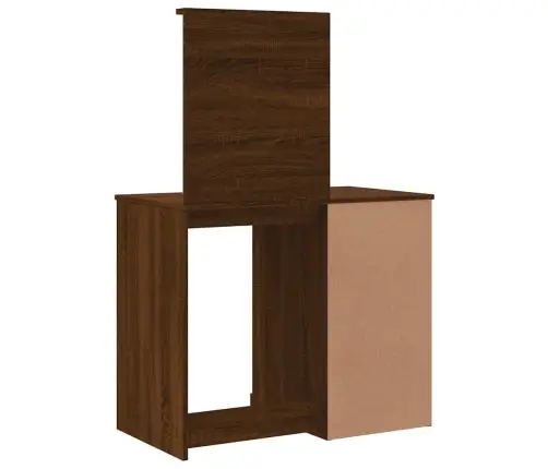 Spoguļgaldiņš Ar Led, Ozolkoka, 90X42X132,5 Cm Vidaxl