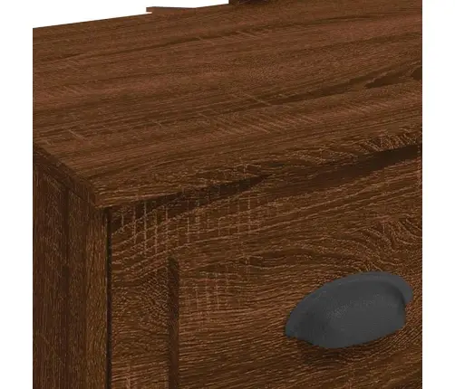 Spoguļgaldiņš Ar Led, Ozolkoka, 90X42X132,5 Cm Vidaxl