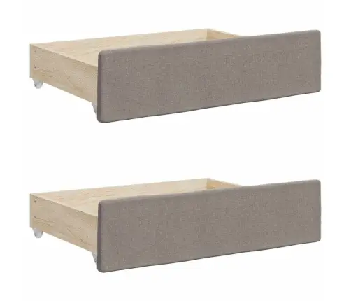 Gultas Atvilktnes, 2 Gab., Brūnas, Inženierijas Koks Un Audums Vidaxl