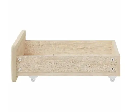 Gultas Atvilktnes, 2 Gab., Bēšas, Inženierijas Koks Un Audums Vidaxl