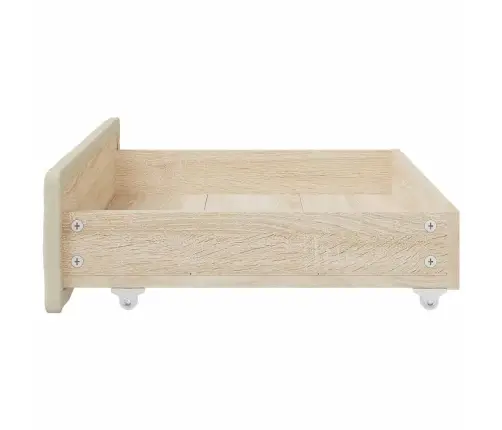 Gultas Atvilktnes, 2 Gab., Krēmkrāsas, Koks Un Mākslīgā Āda Vidaxl