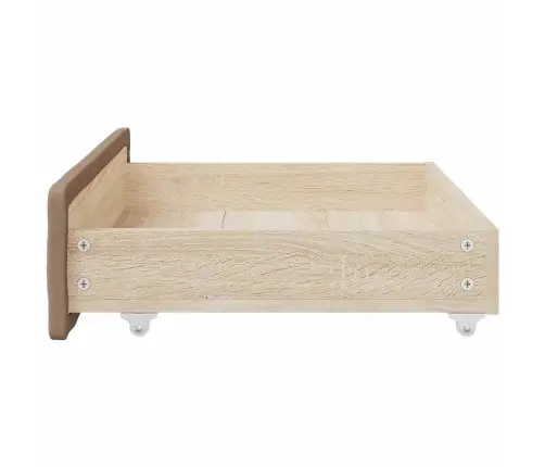 Gultas Atvilktnes, 2 Gab., Brūnas, Koks Un Mākslīgā Āda Vidaxl