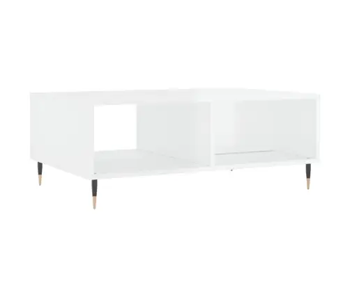 Kohvilaud, Kõrgläikega Valge, 90 X 60 X 35 cm Tehispuit